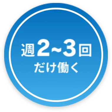週2～3回だけ働く